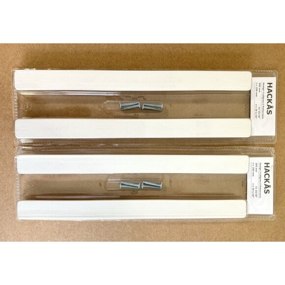 IKEA HACKÅS Drawer Pulls ~ White Powder Coated Aluminum ~ 11-13/16" ~ 2 Per Pack - Picture 2 of 6